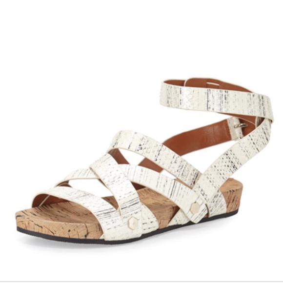 🆕 gladiator Rebecca Minkoff Tristen snakeskin gladiator Sandal - Picture 2 of 8